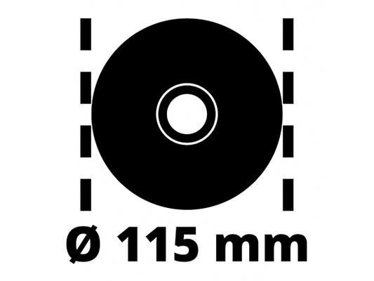 Suitable for cutting discs Ø 115 mm